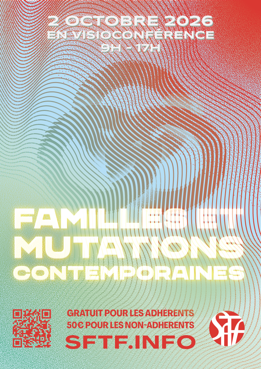 Affiche du colloque Familles et mutations contemporaines, le 2 octobre 2026 en visioconférence